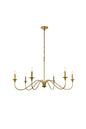 Rohan 42 inch chandelier in brass