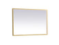 Pier 24x36 inch LED mirror with adjustable color temperature 3000K/4200K/6400K in brass