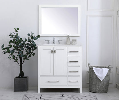 32 inch Single Bathroom Vanity in White