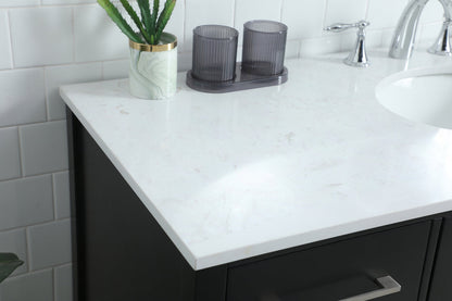 54 Inch SIngle Bathroom Vanity In Black