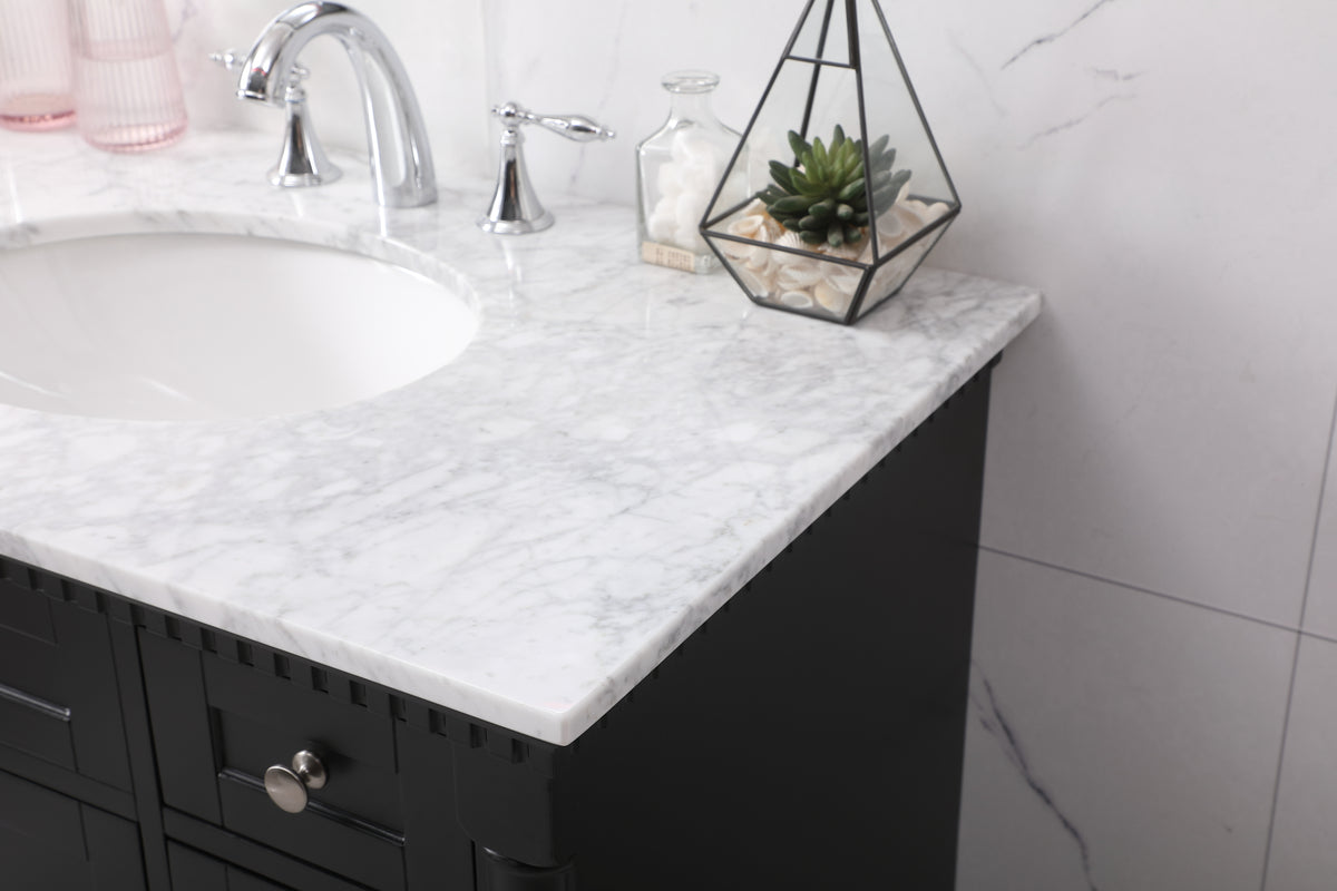 36 inch Single bathroom vanity set in black