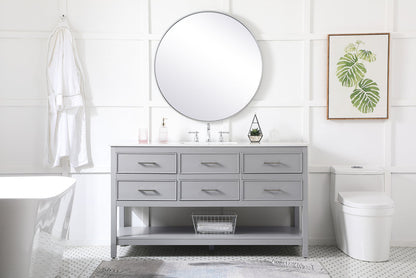 60 inch Single bathroom vanity in gray