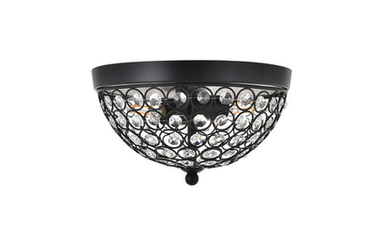 Taye 2 light Matte Black Flush Mount