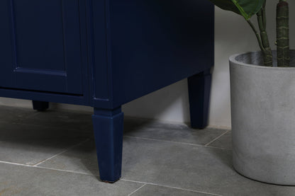 24 inch Single bathroom vanity in blue