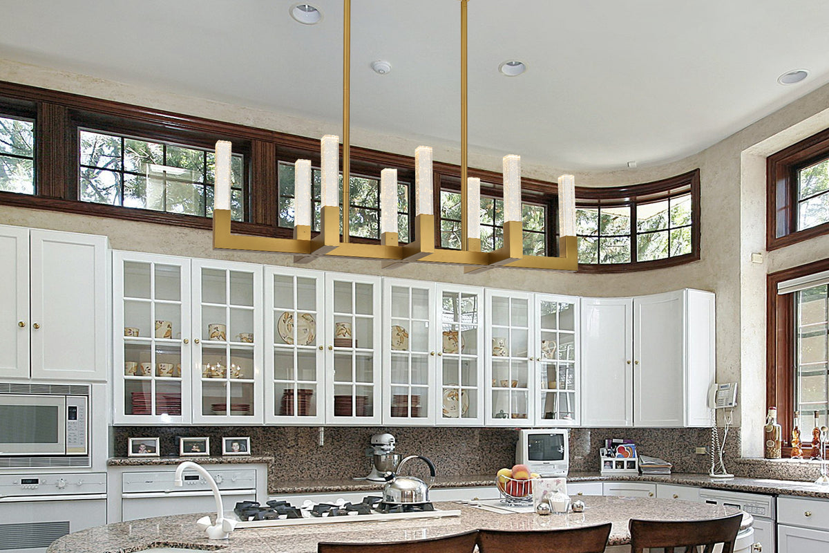 Noemi 42 inch Adjustable LED Pendant in Satin Gold