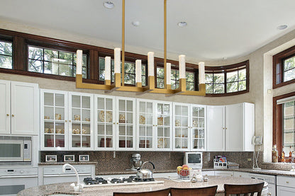 Noemi 42 inch Adjustable LED Pendant in Satin Gold