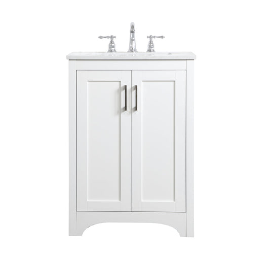 24 inch Single Bathroom Vanity in White