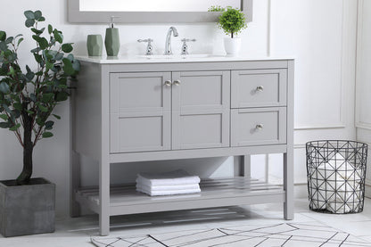 42 inch Single Bathroom Vanity in Gray