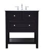 30 in. Single bathroom vanity set in Black