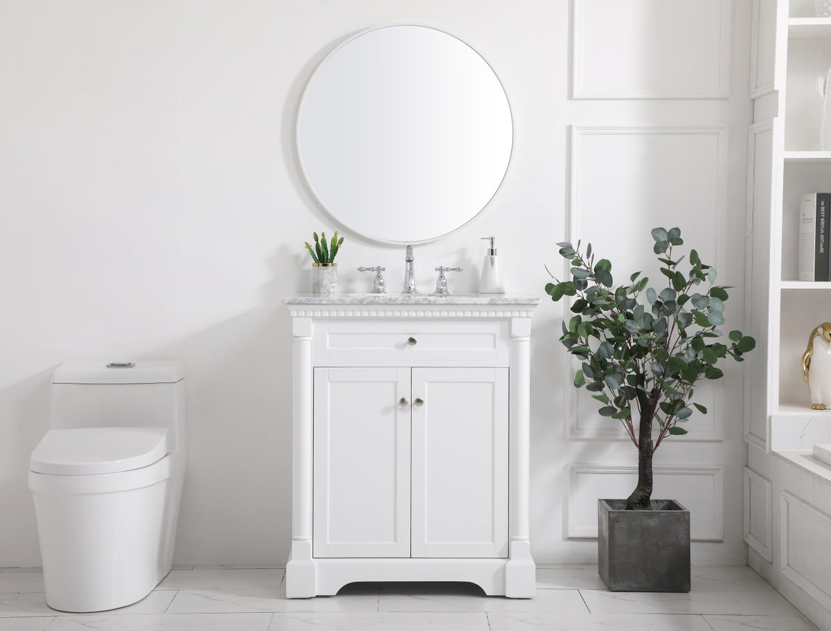 30 inch Single bathroom vanity in  White