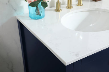 30 inch Single bathroom vanity in blue