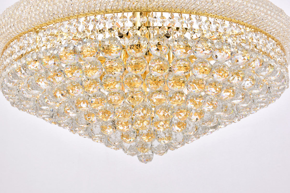 Primo 32 light Gold Chandelier Clear Royal Cut Crystal