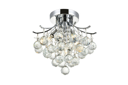 Toureg 3 light Chrome Flush Mount Clear Royal Cut Crystal