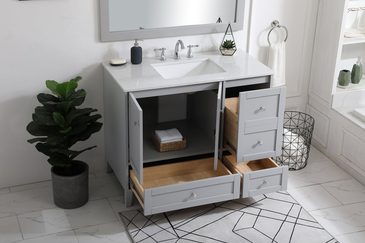 42 inch Single Bathroom Vanity in Grey