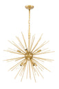 Timber 8 light Brass pendant
