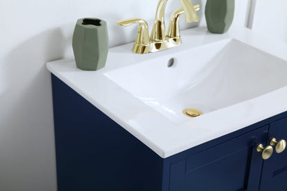 24 inch bathroom vanity in Blue
