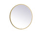 Pier 36 inch LED mirror with adjustable color temperature 3000K/4200K/6400K in brass