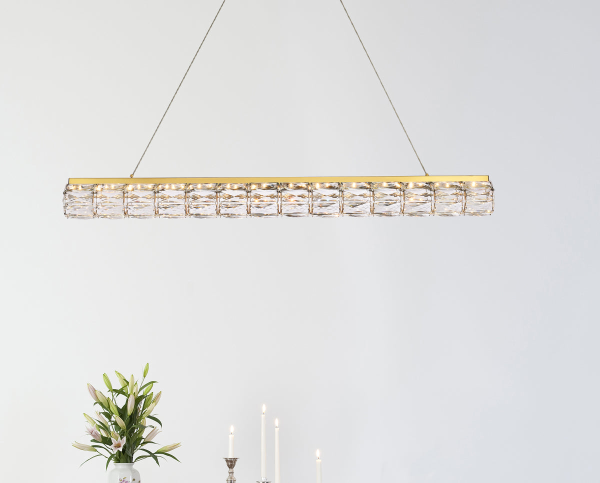 Valetta 42 inch LED linear pendant in gold