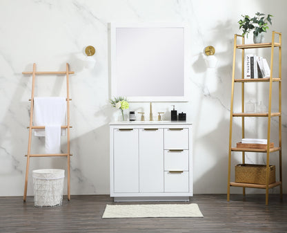 36 inch Single bathroom vanity in white
