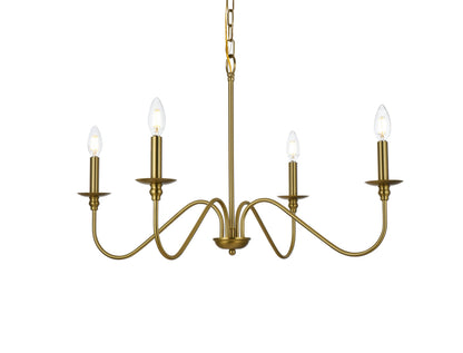 Rohan 30 inch chandelier in Satin Gold