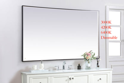 Pier 42x72 inch LED mirror with adjustable color temperature 3000K/4200K/6400K in black