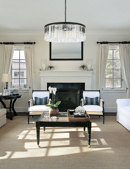 Sydney 10 light Matte Black Chandelier Clear Royal Cut Crystal