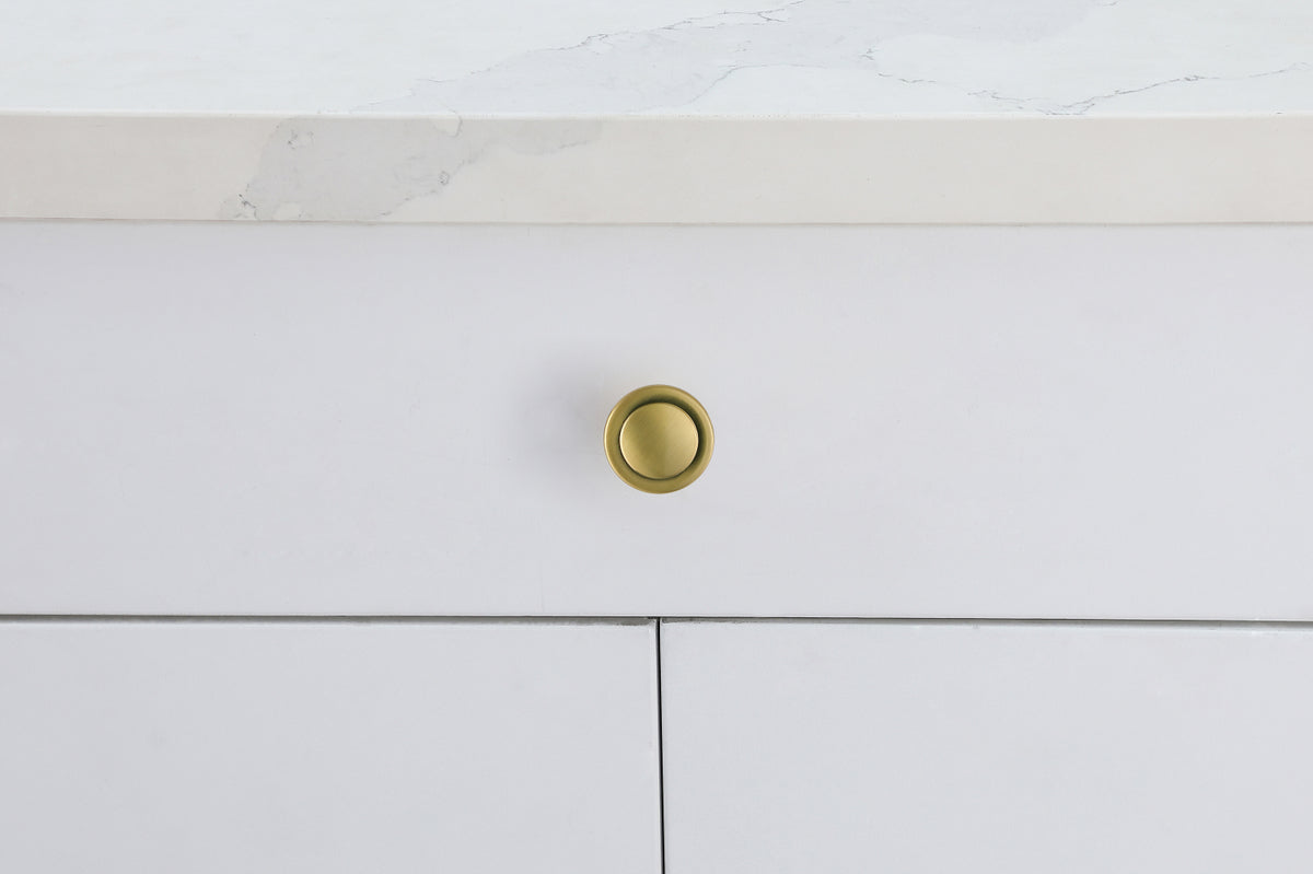 Logyn 1.3" Diameter Brushed Gold Mushroom Knob Multipack (Set of 10)