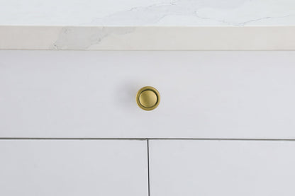 Logyn 1.3" Diameter Brushed Gold Mushroom Knob Multipack (Set of 10)