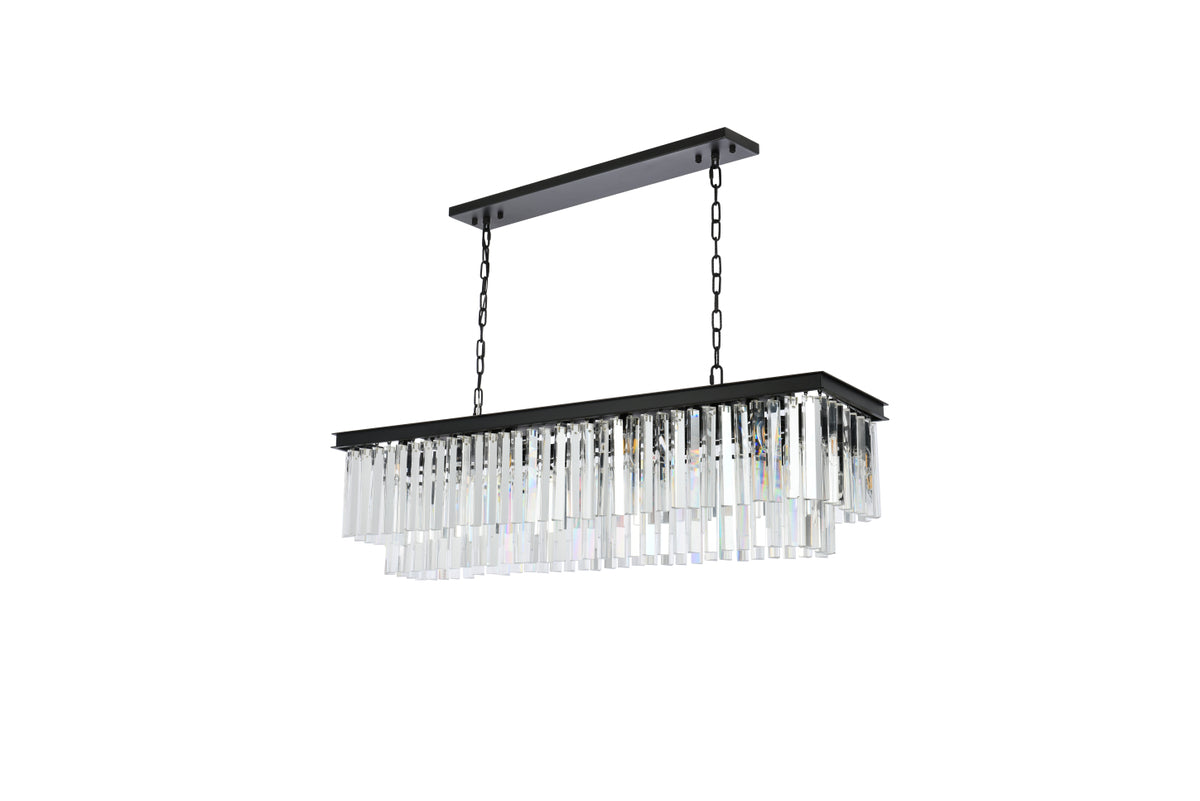 Sydney 12 light Matte Black Chandelier Clear Royal Cut Crystal
