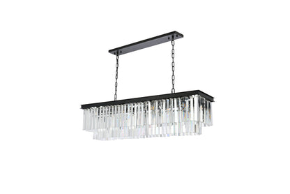 Sydney 12 light Matte Black Chandelier Clear Royal Cut Crystal