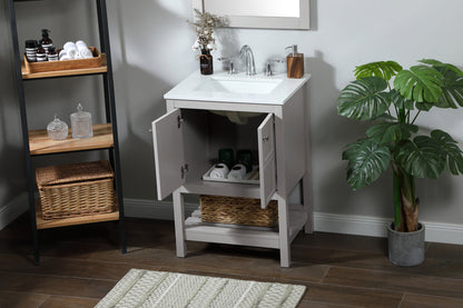 24 inch Single bathroom vanity in grey