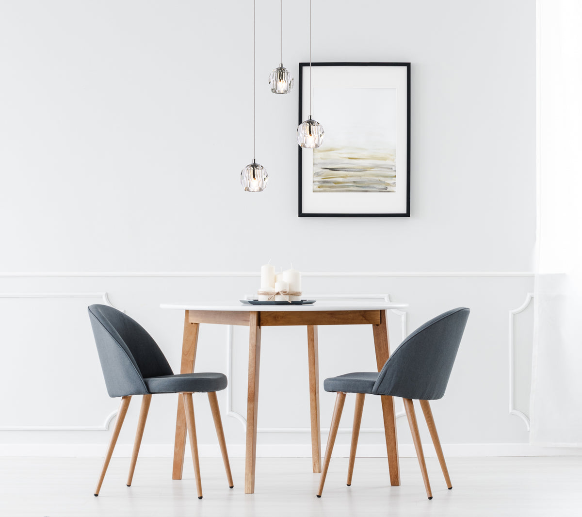 Eren 3 lights Chrome pendant