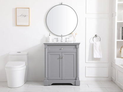 30 inch Single bathroom vanity in  Grey