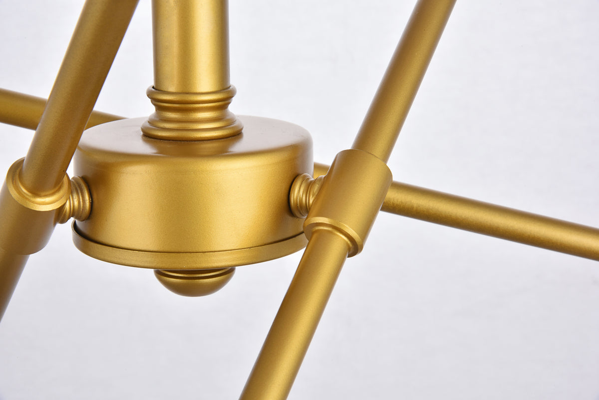 Axel 6 Lights Brass Pendant