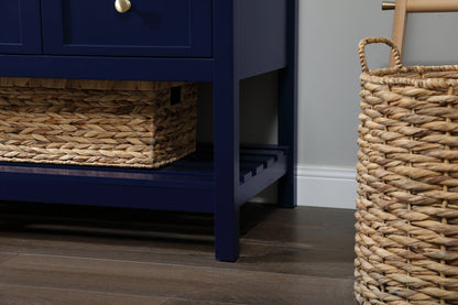 60 inch Single bathroom vanity in blue