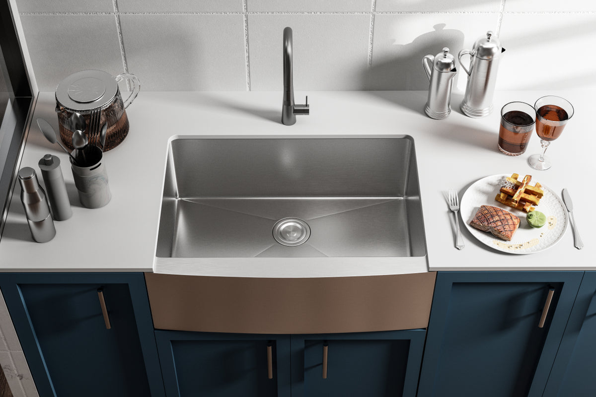 Stainless Steel farmhouse kitchen sink L30'' x W21'' x H10"