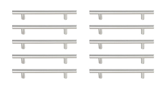 Quinn 5" Center to Center Brushed Nickel Bar Pull Multipack (set of 10)