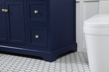 48 inch Single bathroom vanity in blue