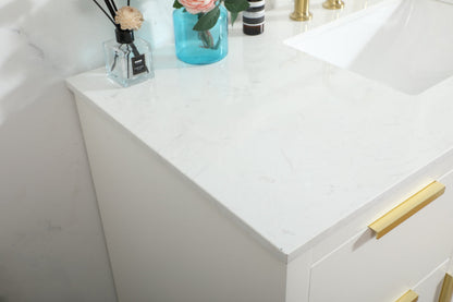 48 inch Single bathroom vanity in white