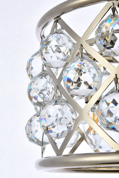 Madison 3 light polished Nickel Pendant Clear Royal Cut Crystal