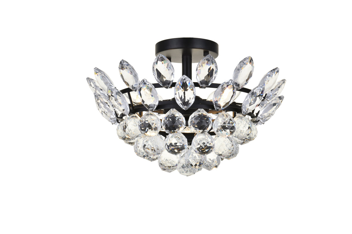 Emilia 14 inch flush mount in black