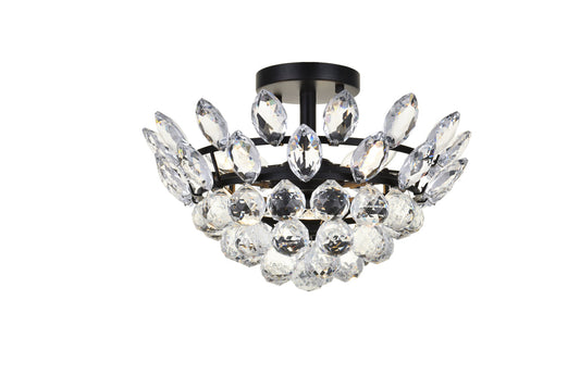 Emilia 14 inch flush mount in black
