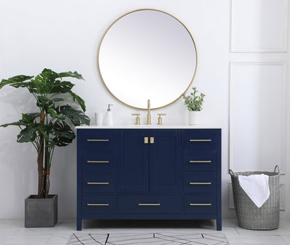 48 inch Single Bathroom Vanity in Blue
