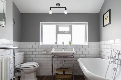 Zane 2 lights black flush mount