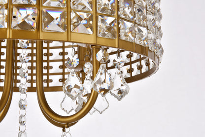 Elise 14 inch pendant in brass