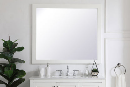 Aqua rectangle vanity mirror 42 inch in White