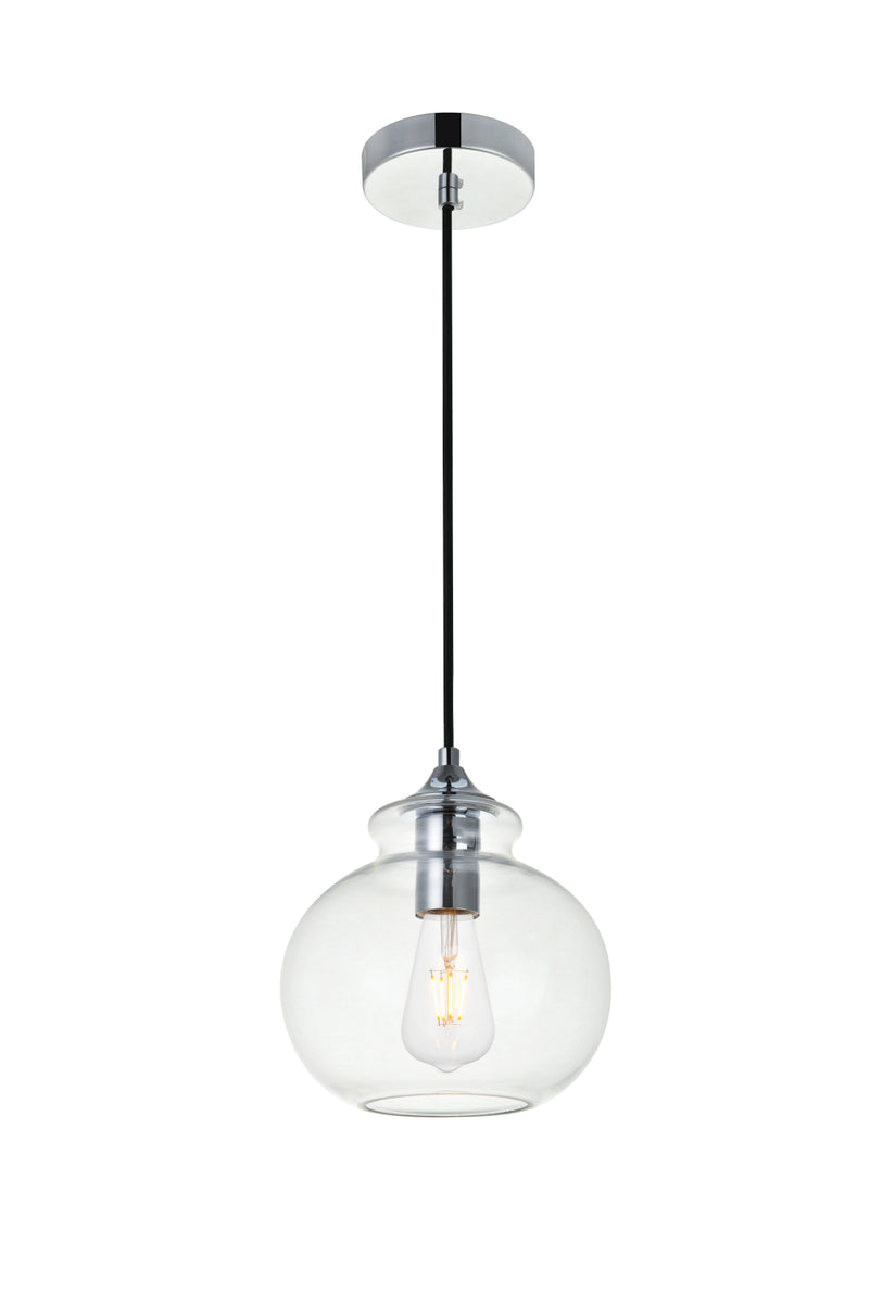 Destry 1 Light Chrome Pendant With Clear Glass