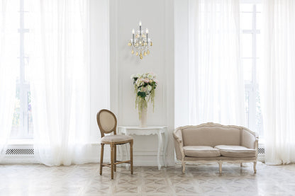 Maria Theresa 3 light Chrome Wall Sconce Golden Teak (Smoky) Royal Cut Crystal