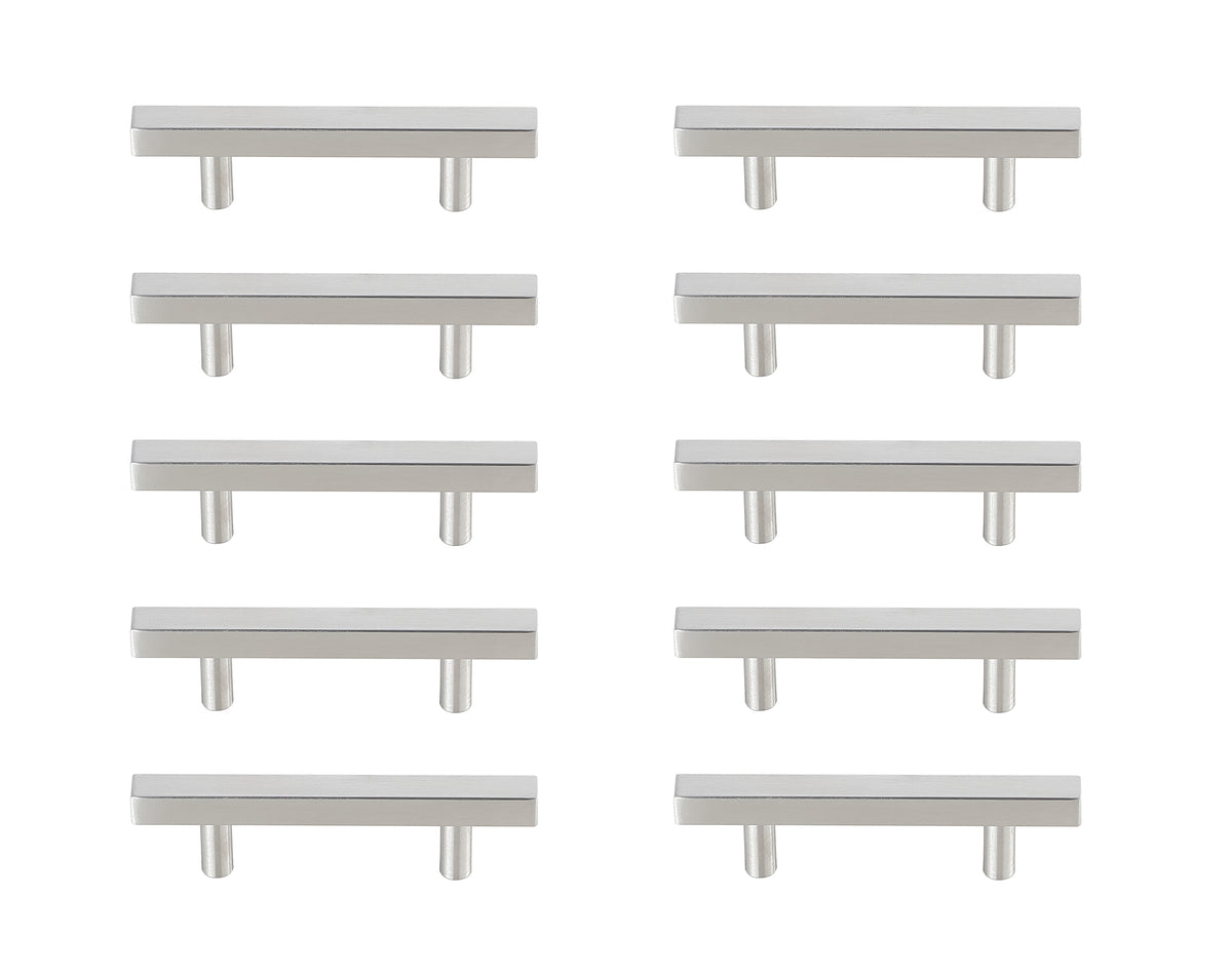 Dior 3" Center to Center Brushed Nickel Bar Pull Multipack (set of 10)