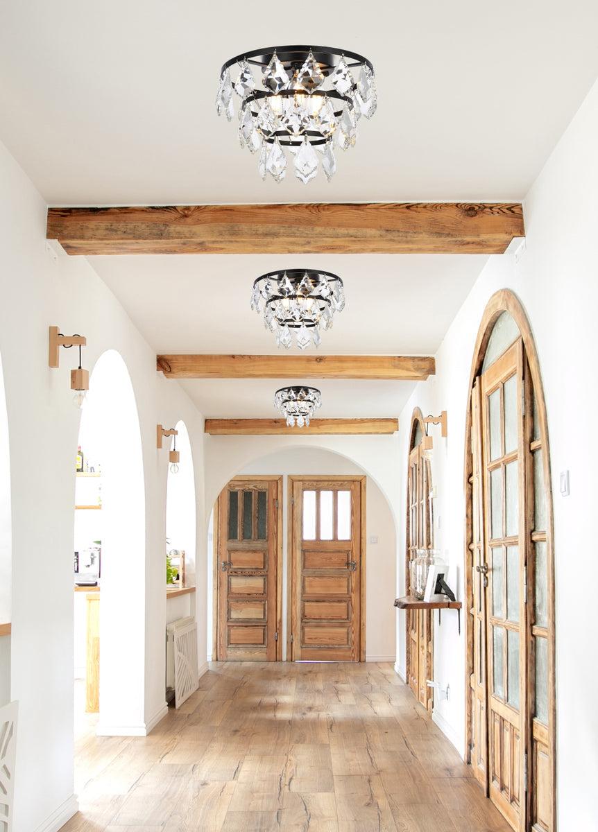 Ella 10 inch flush mount in black